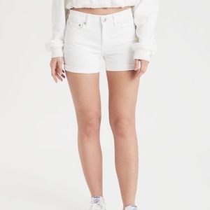 Midi white shorts